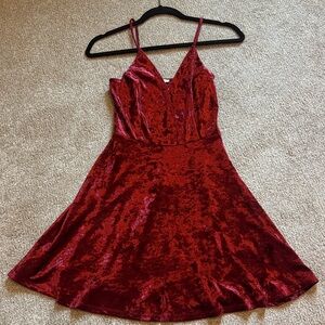 Charlotte Russe Burgundy Velvet Dress